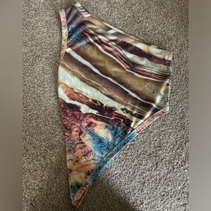 SHEIN Earthy Tones Asymmetrical Skirt